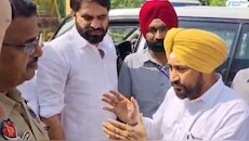ਬਰਨਾਲਾ ਦੇ ਹੰਡਿਆਇਆ ਚੌਕ 'ਤੇ ਪੁਲਿਸ ਤੇ ਕਾਂਗਰਸੀ ਵਰਕਰਾਂ ਵਿਚਕਾਰ ਝੜਪ